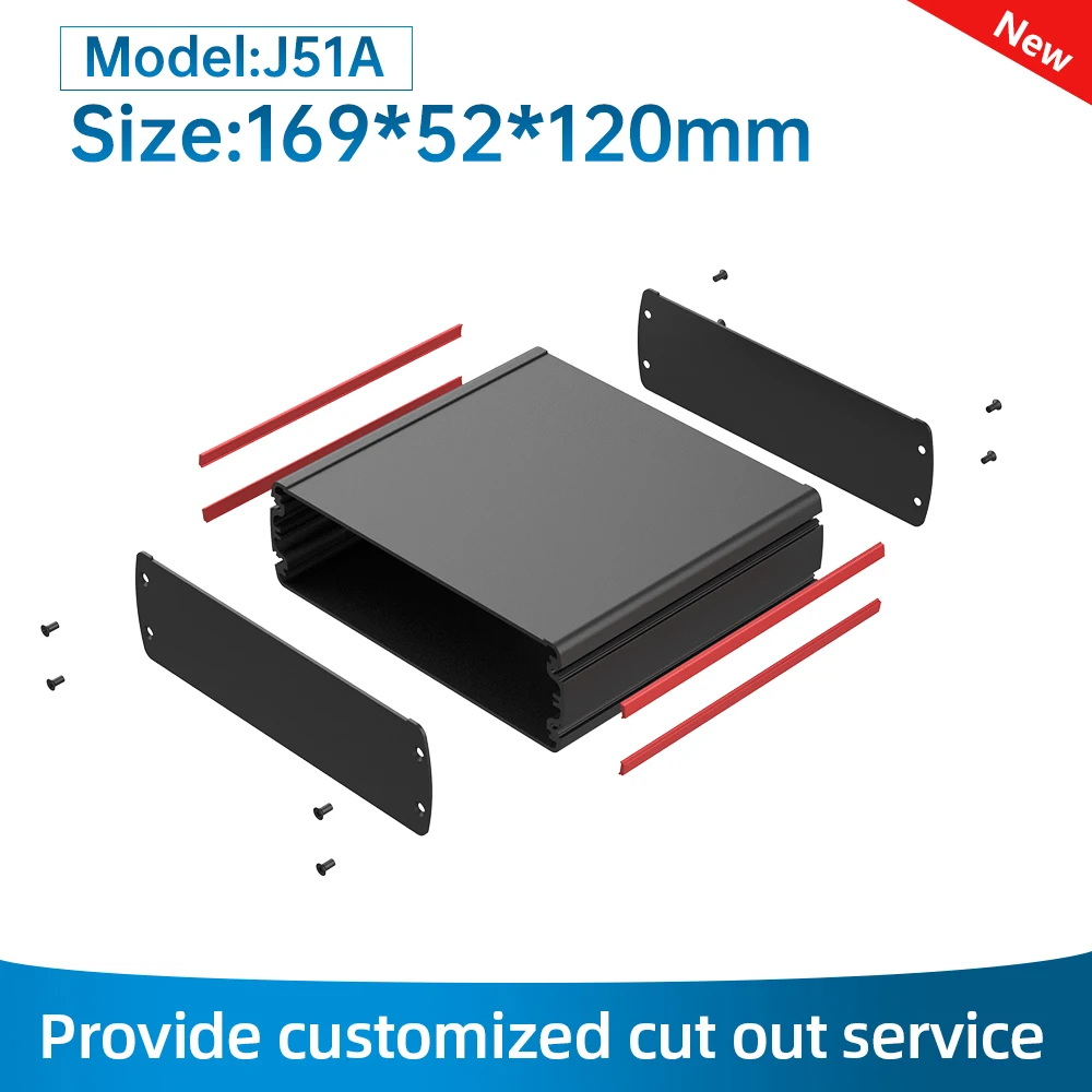 Customized Circuit Board Metal Case Power Module Universal Electronic Housing Aluminum Extruded Pcb Enclosure J51 169*52MM