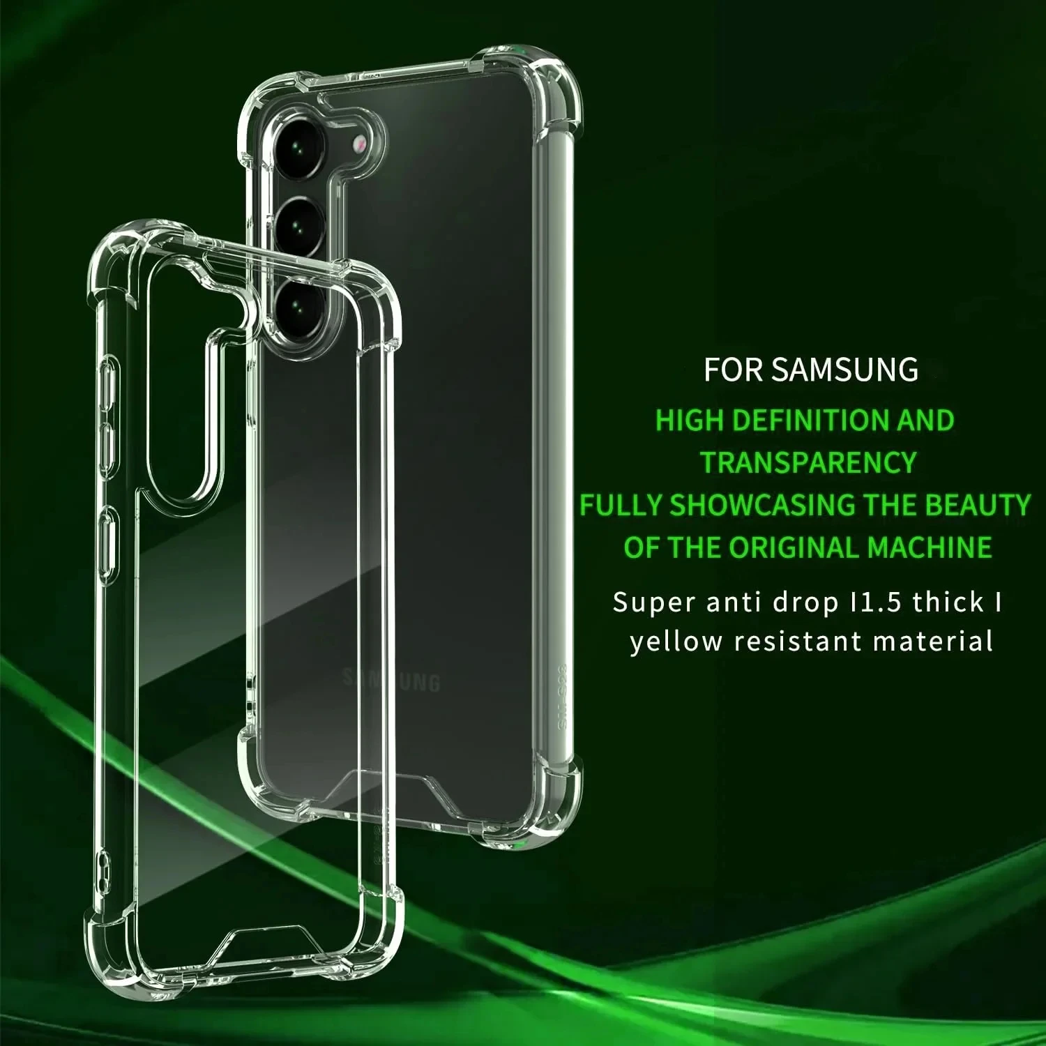 For Samsung Galaxy A55 A15 A25 A54 A53 A52 A14 A13 A23 A24 A72 A73 A33 A34 A35 A04 A05 Hybrid Shockproof Clear Hard Case
