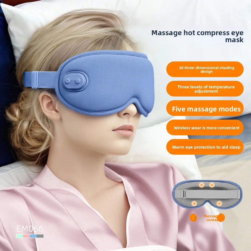 2025 3D Heated Eye Mask - Temperature Control Massager for Sleep