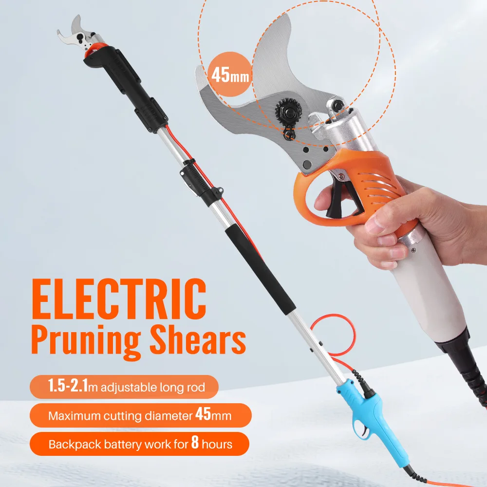 36V Electric Cordless Pruner Pruning Shear with 4Ah Lithium-ion Battery Efficient Fruit Tree Bonsai Pruning Cutter EU Plug