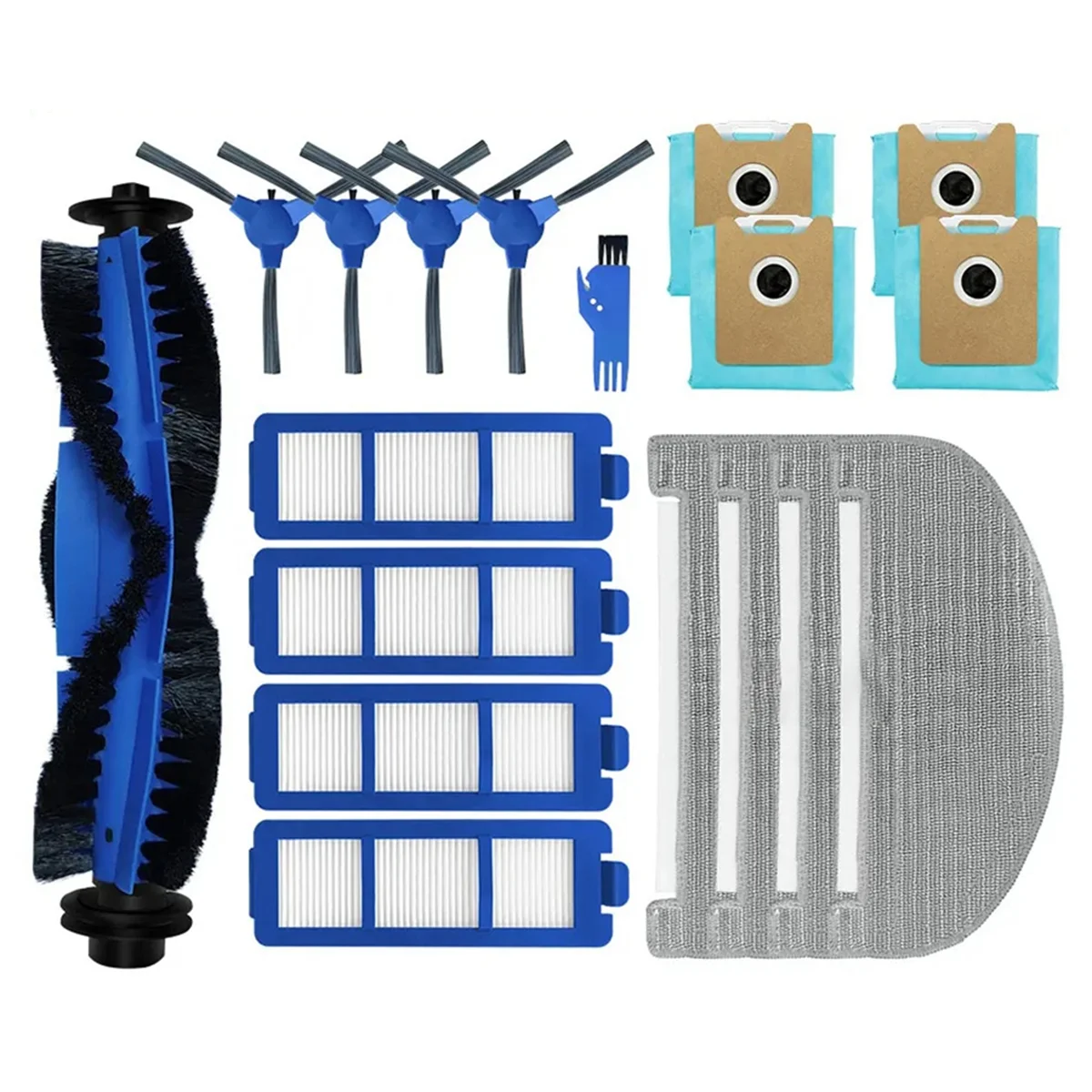 IDS-For Eufy G40 Hybrid / Hybrid+ Robot Vacuum Cleaner Main Side Brush Cover Mop Cloth Rags Hepa Filter Dust Bags Parts