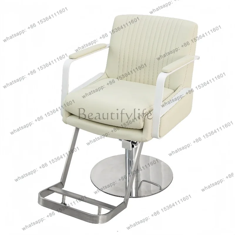 LSLuxury Trendy Barber Chairs Modern Display Design Comfortable Barber Chairs Nordic Aesthetic Vintage Sillas Salon Furniture 6