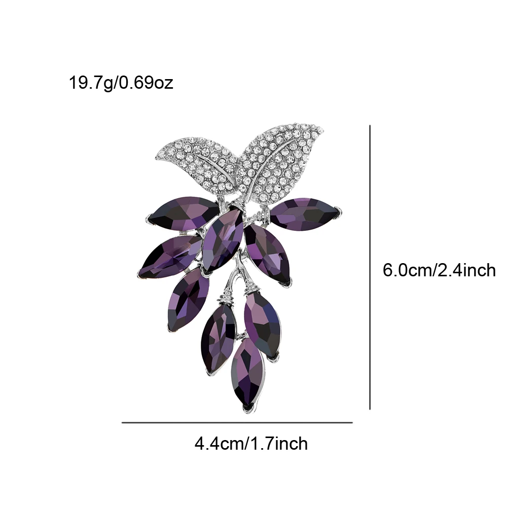 CINDY XIANG New Color Crystal Grapes Brooches For Women Classic Design Fashion Plant Pin Fruit Accessories Coat Jewelry