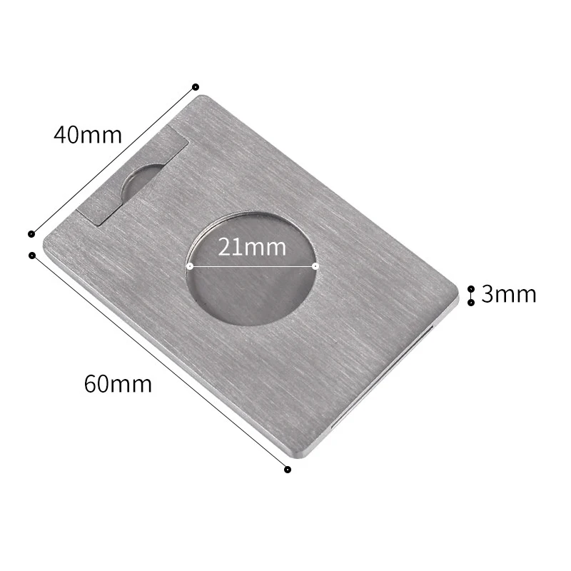 2026 New Portable Smoking Square Single-blade Cigar Cutter Stainless Steel Metal Cutter Guillotine Cigar Scissors Gift view 3