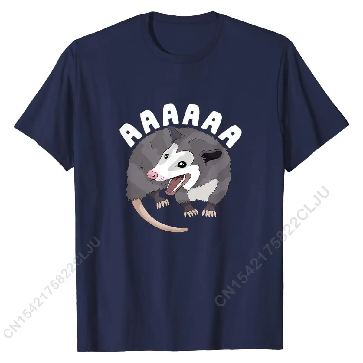 AAAAAA Screaming Opossum Stressed Possum Funny Dank Meme T-Shirt Classic Men\'s Top T-shirts Cotton Tops & Tees Party