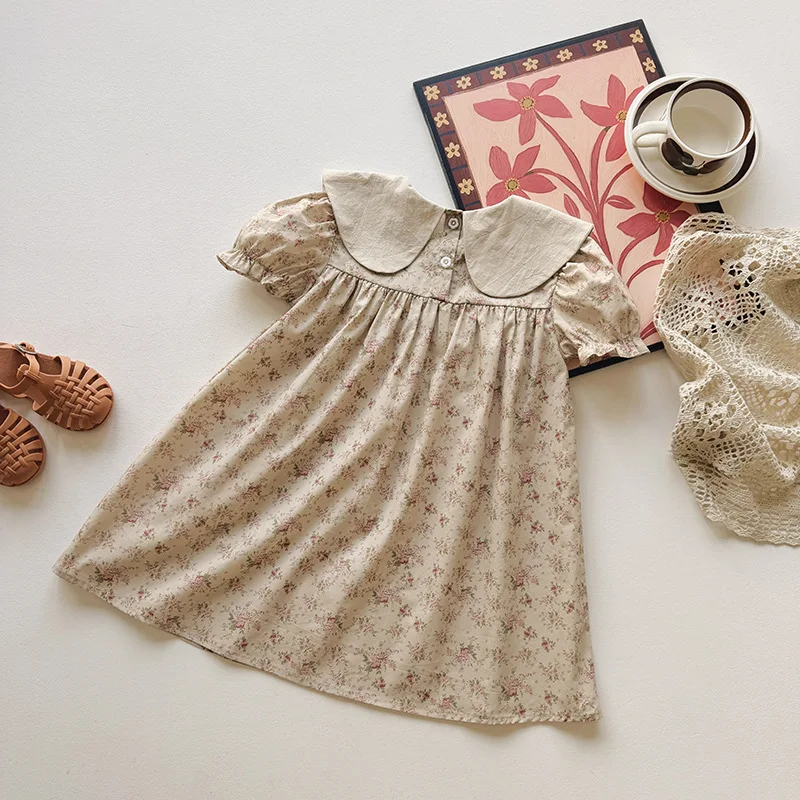 

Милое летнее платье для маленьких девочек, тонкая детская одежда, новый стиль, очаровательное детское платье, наряд для девочек-малышек