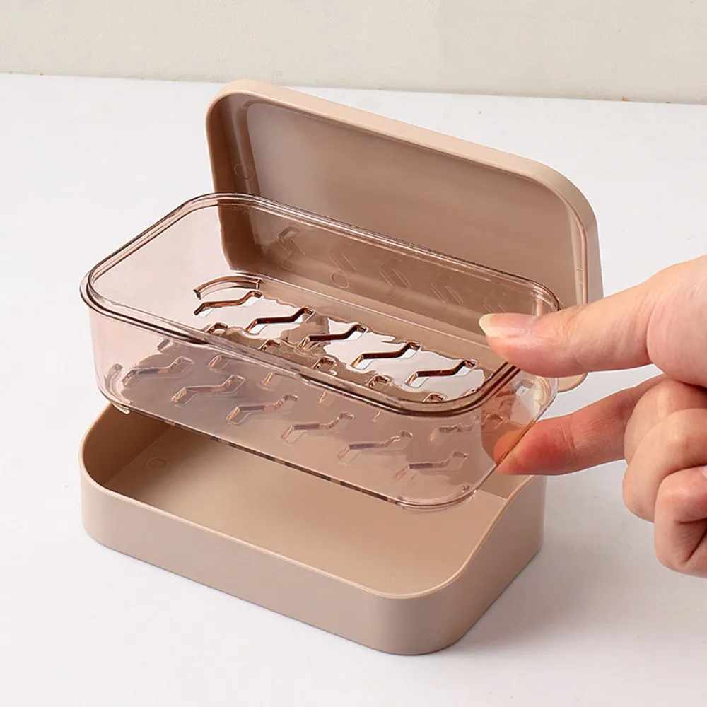 Creative Waterproof Sponge Plate Drain With Lid Dustproof Soap Case Soap Container Soap Dish Soap Box