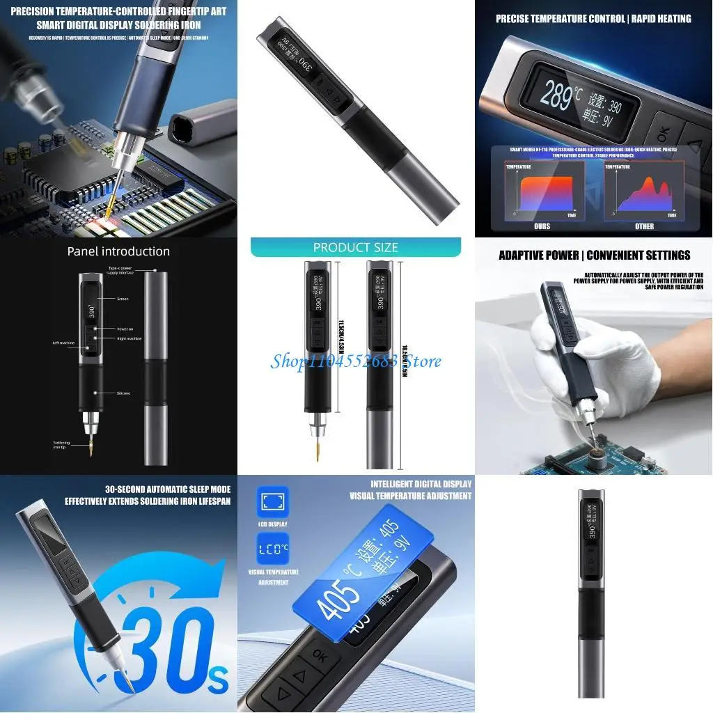 

Y6GD Digital Display Soldering Iron with High Power Output Intelligent Constant Temperature for Precise Welding Tool