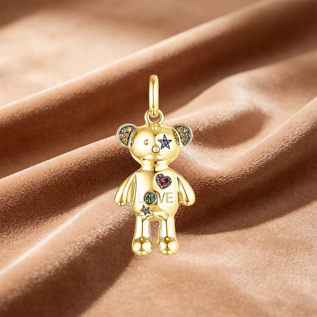 Key & Round Tag Shaped Single Pendant Pave Colored Stone Charms for Elegant Daily Jewelry Layering Combinations jewlery