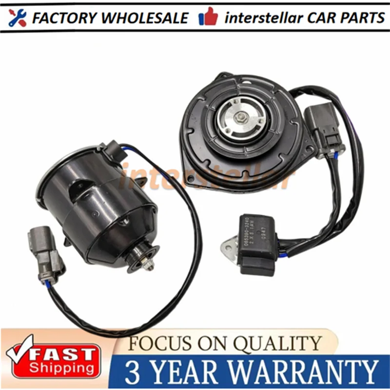 NEW 2PCS For CR-V CRV RE2 RE4 RE1 RD5 RD7 02-11 Condenser Fan Motor & Cooling Fan 38616-PWA-J01 19030-RAA-A01 19030-PNA-003
