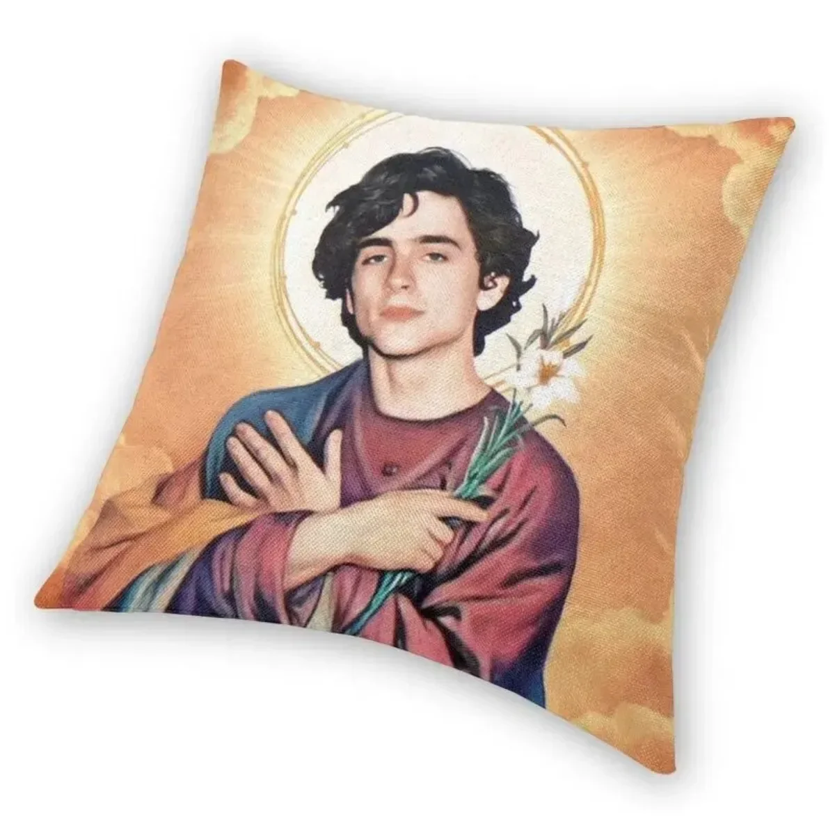 Saint Timothee Chalamet Cushion Cover 40x40cm Home Decorative 3D Printing 90s TV Actor Throw Pillow for Living Room Two Side