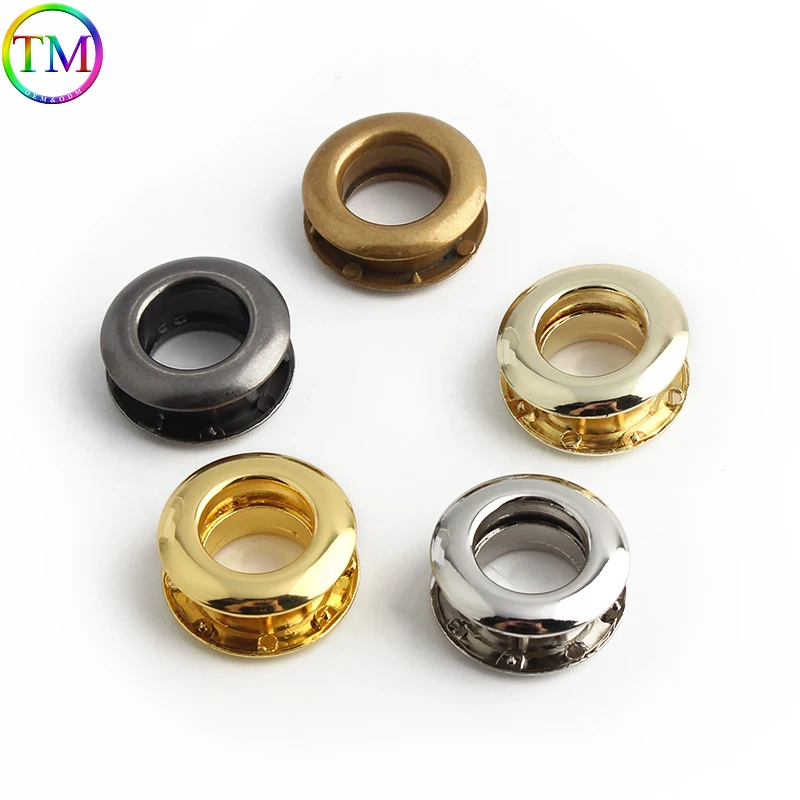 Ojales de Metal de 8,10,11,14MM, arandelas con agujero de ojo de anillo redondo para bolsos de cuero DIY, accesorios de cierre de Hardware artesanal, 10/50 piezas