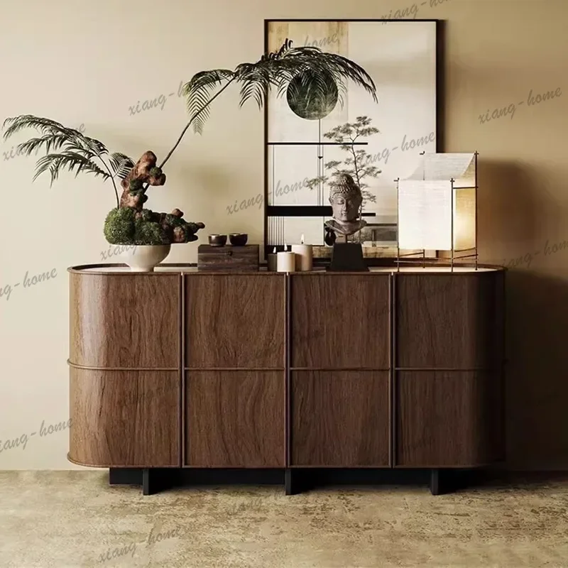 YJ Mid-century Solid Wood Living Room Cabinets Luxury Minimalist Storage Cabinets Moisture-proof Mold-proof Furniture Muebles LJ
