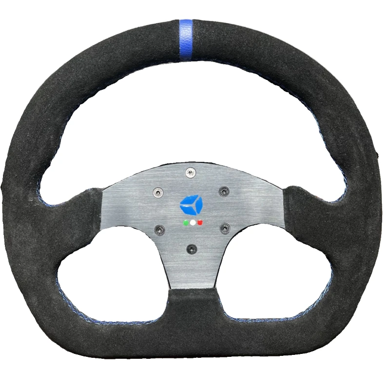 

Модификация автомобиля 13-дюймовый руль типа D, замшевый руль, плоский игровой руль, синее кольцо