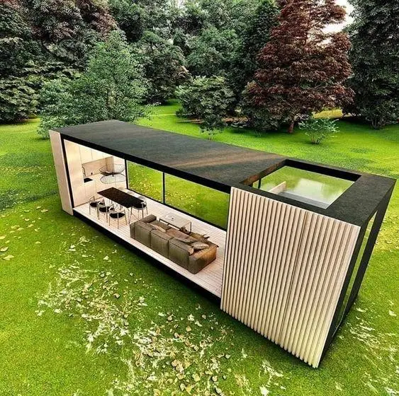 two floor prefab house container house with 2 garage amazing price