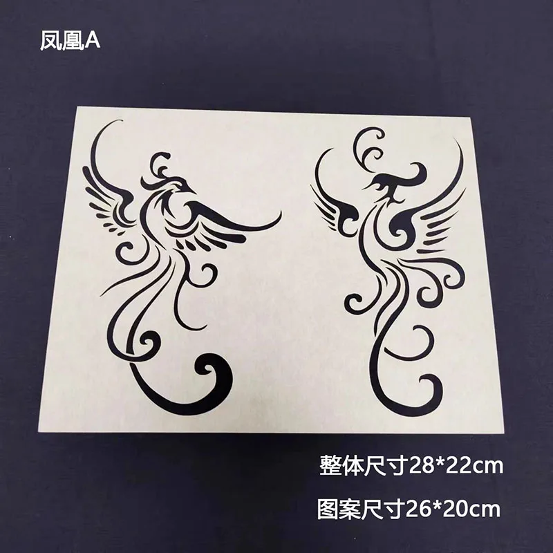 Dragon Deer Sashiko Stencil - Embroidery Template for Placemat, Symbol of Luck & Longevity - Reusable Drawing Design
