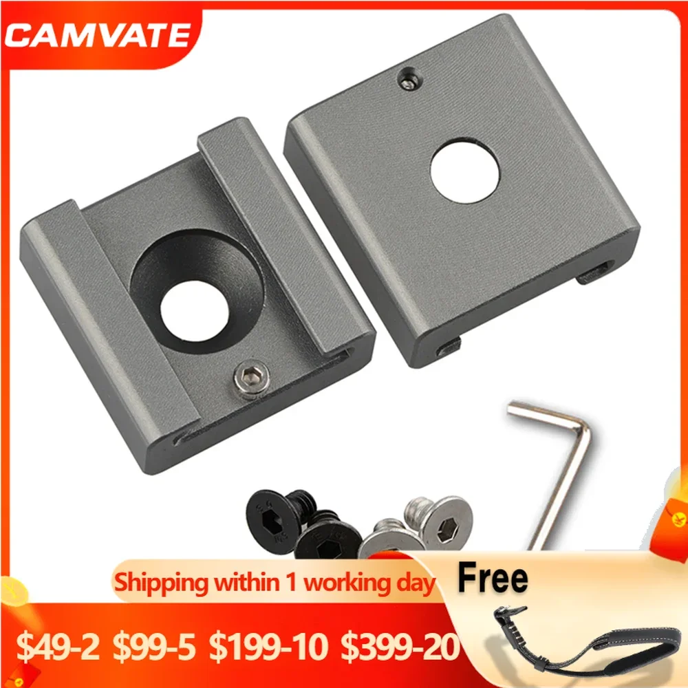 CAMVATE 2 шт. крепление горячего/холодного башмака с 1/4 "монтажным отверстием для DSLR камеры светильник, микрофон, монитор, крепление вспышки