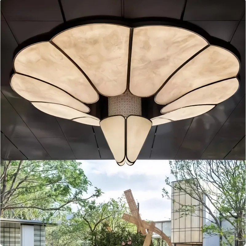Sales Department Front Hall Marble Headlights Designer Modern Hotel Clubhouse Lobby Space Petal Main Chandelier