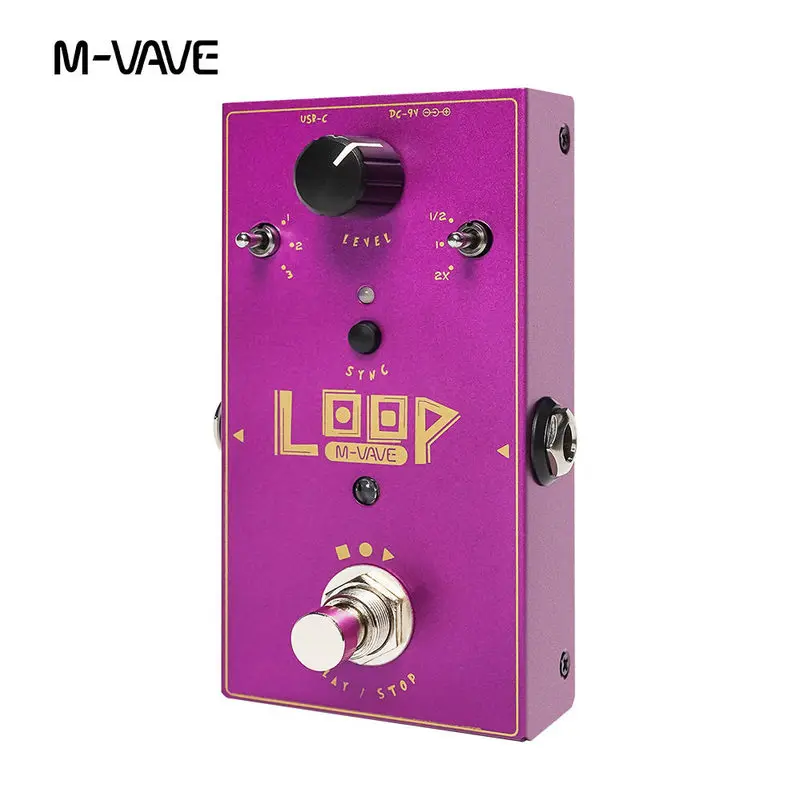 M-Vave Looper Guitar Effect Pedal Unlimited Overdubs Loop Recording Single Block Pedal For Guitar Players Performance Practice