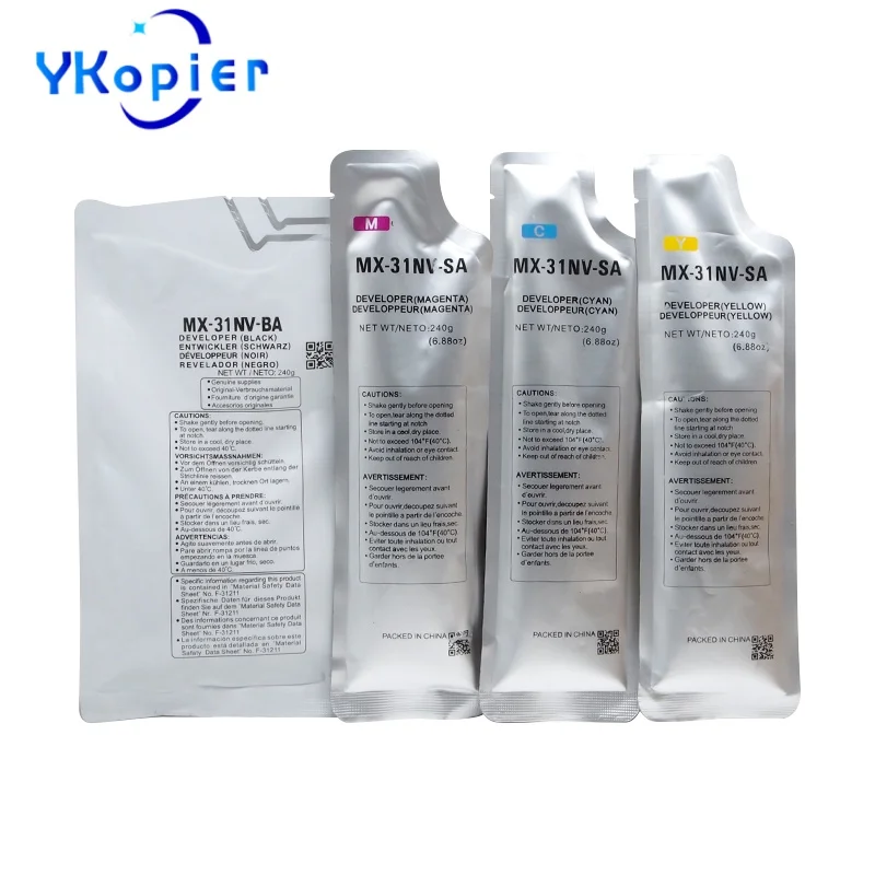 

MX31 Developer Powder For Sharp 5000N 5001 2601 4100 MX2600N 3640 CMYK Developer