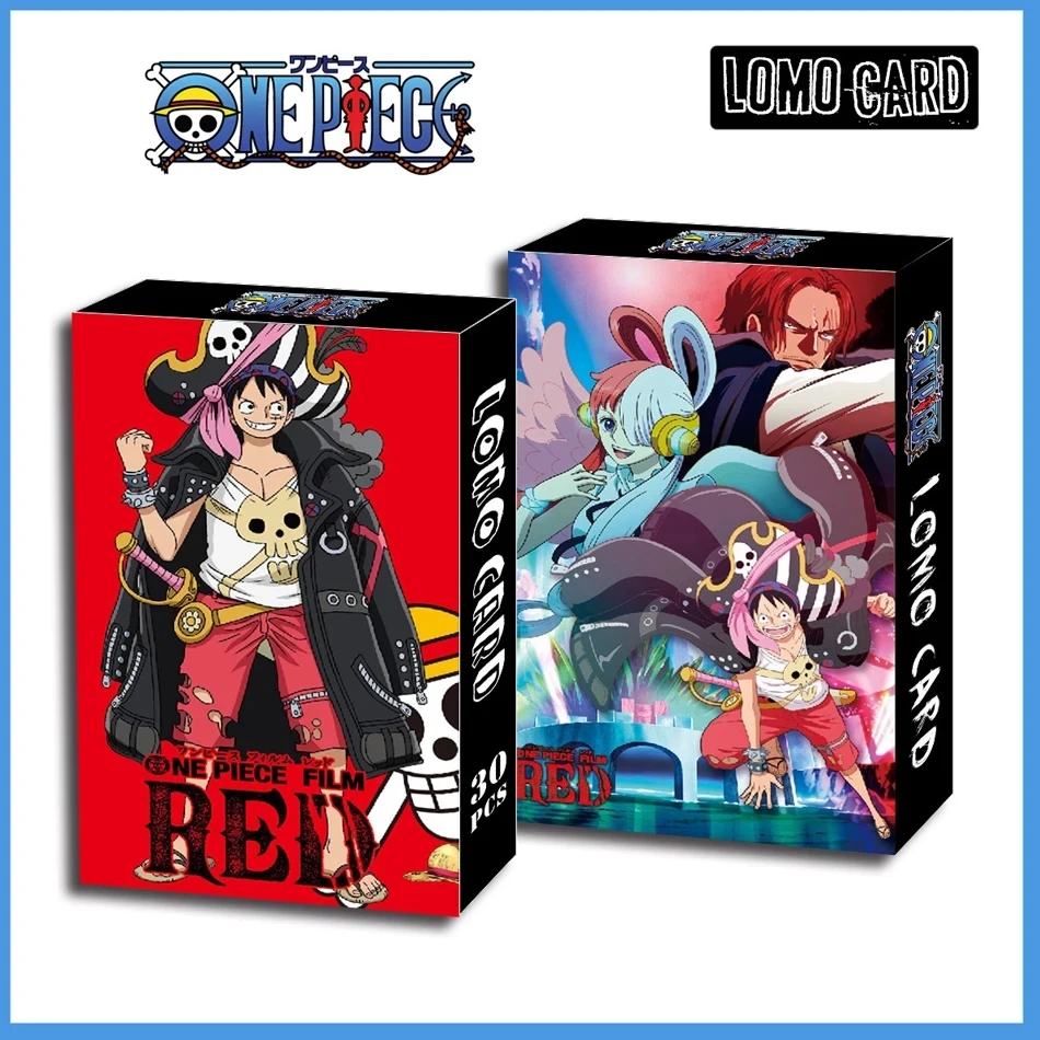 Anime Lomo Cards One Piece 1pack/30pcs Card Games With Postcards Box Message Photo Gift For Anime Fan Game Collection