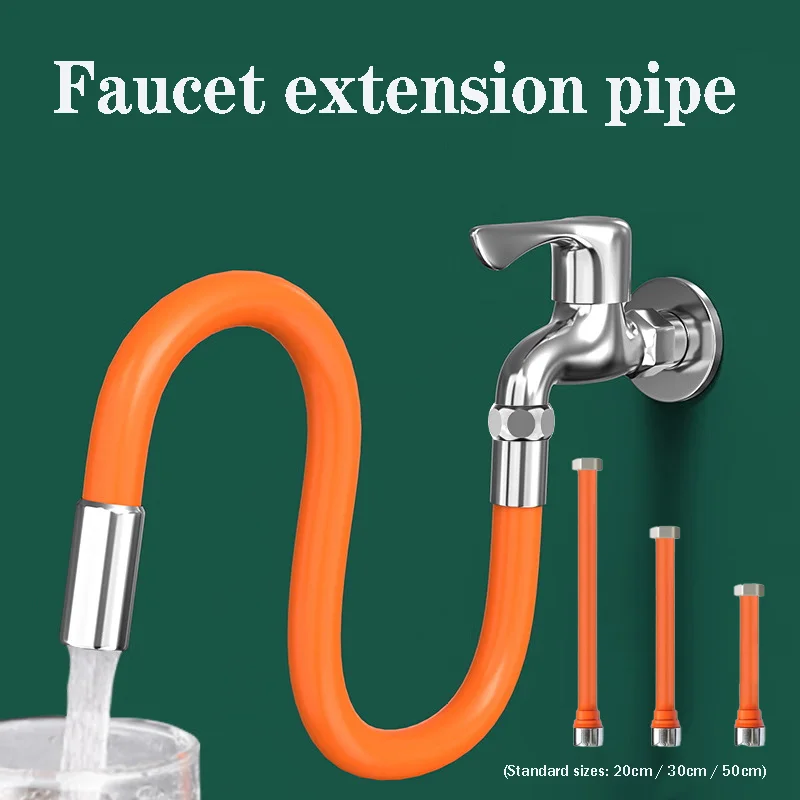 

1 ‌ Удлинительный шланг PCFaucet Взрывозащищенный шланг из нержавеющей стали Универсальный адаптер Шланг под давлением с защитой от брызг Морозостойкий шланг