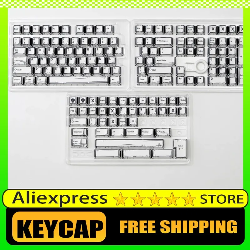 

GMK WOB Keycaps Comic Style Cherry Profile PBT Dye-Sub 151 Keys For Mechanical Gaming Keyboard Thicken Keycaps Wooting ISO