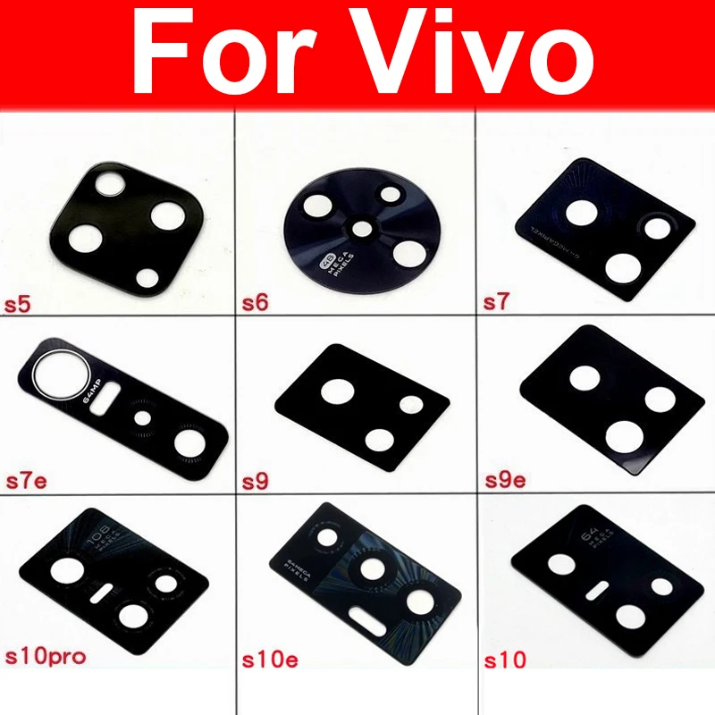 1pcs Rear Camera Glass Lens For Vivo S1 Pro S5 S6 S7 S7e S9 S9e S10 Pro S10e Back Glass Lens Main Camera Glass Lens Replacement