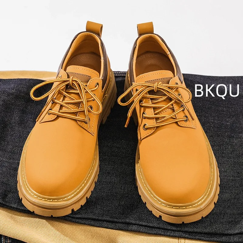 Low Cut Boots for Men Non-slip Round Toe Trendy All-match Fashion Wear-Resistant Breathable Casual Boots Spring Autumn Main