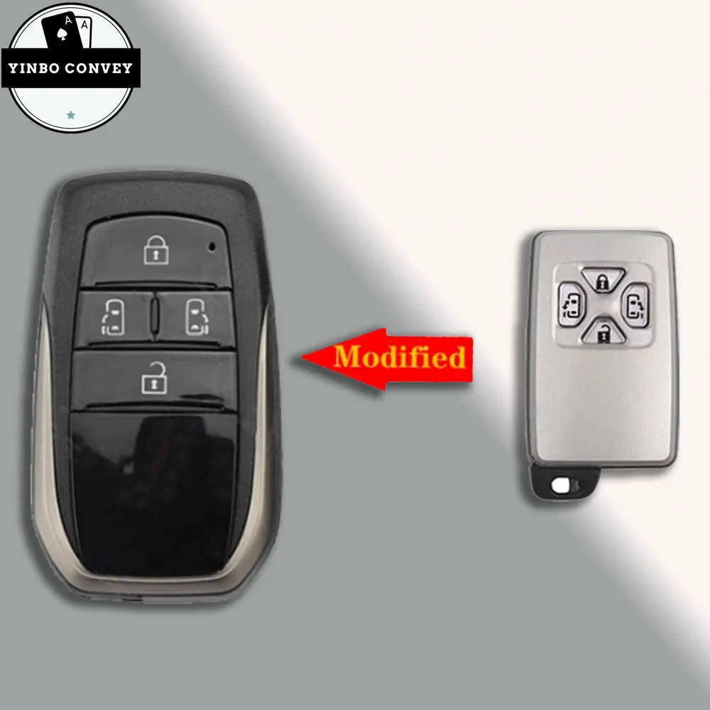 YINBO Modified Smart Remote Key Shell 2/3/4Button (Board 5380) With Emergency Key Blade For Toyota Camry RAV4 Prado Land Cruiser