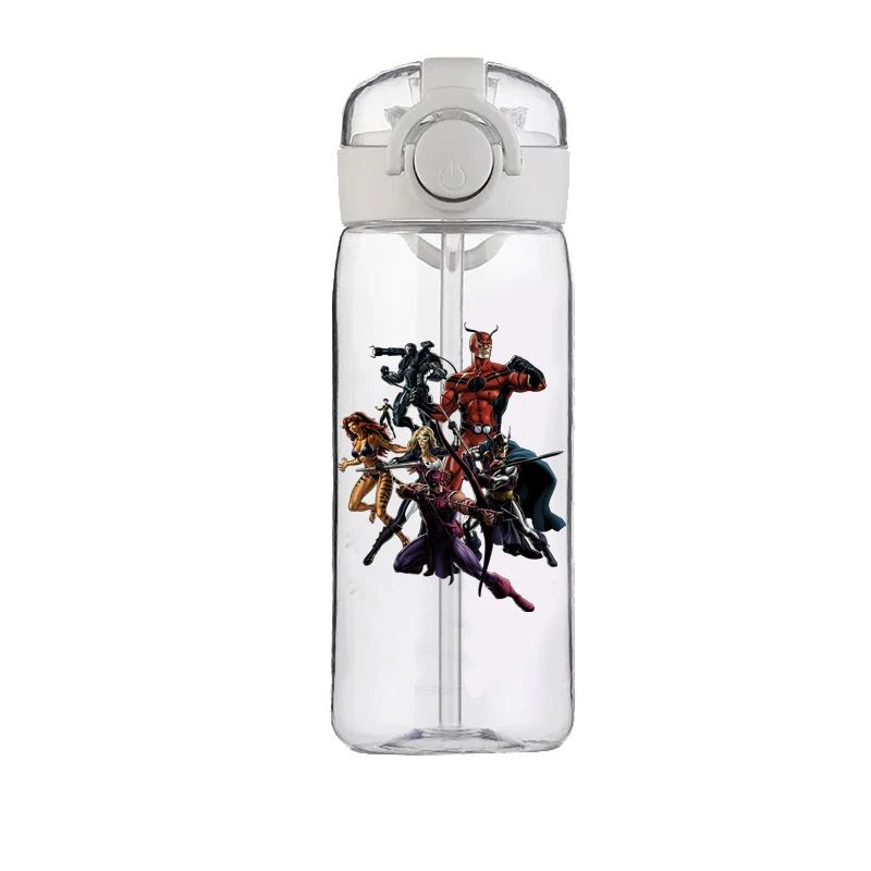 400ML Marvel Avengers kaptan amerika yeni saman plastik bardak büyük kapasiteli öğrenci Boy Anime basit taşınabilir Ins kolay fincan hediye