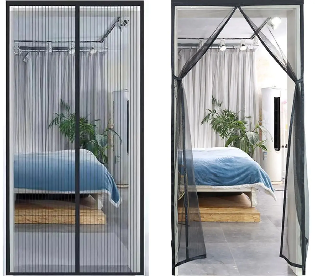 

Insect-Proof Gauze Net Door Curtain, Magnetic Connection, Self-adhesive, Removable Cleaning, Pet and Child Friendly, Home Summer