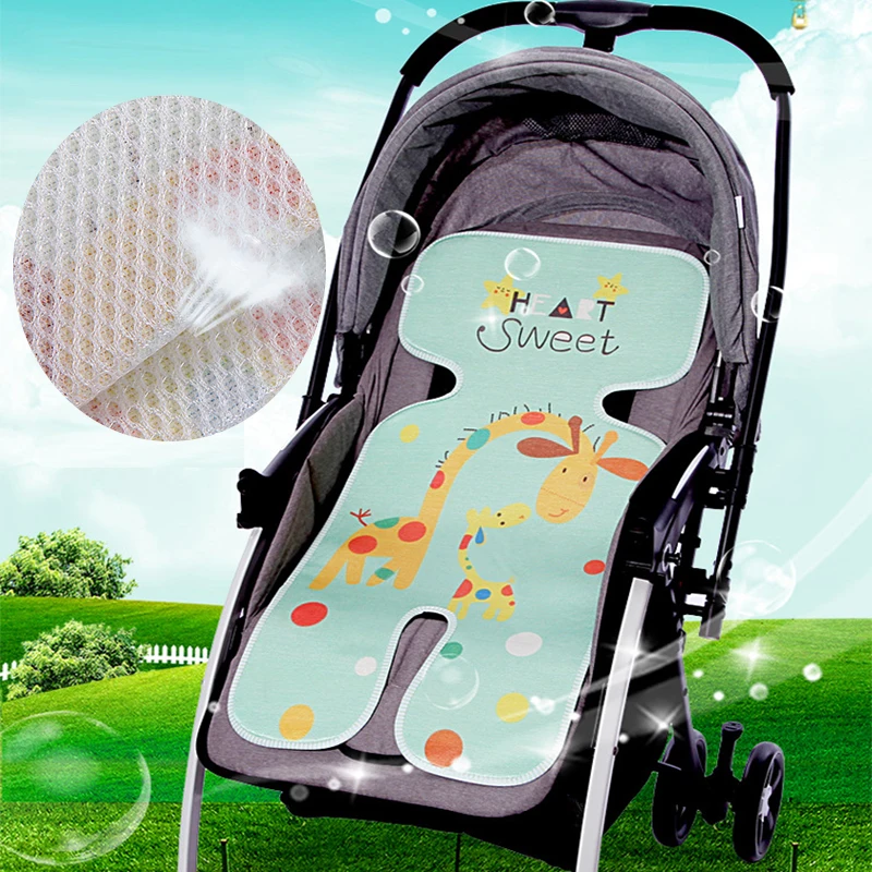 

ZK40 Summer Stroller Cooling Pad 3D Air Mesh Breathable Stroller Pad Mattress Stroller Universal Seat Cushion Accessories