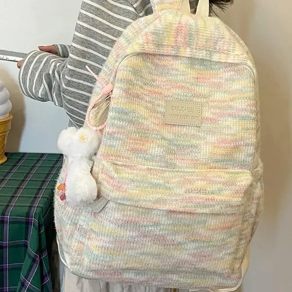 

High Aesthetic Value School Bag for Junior High School Girls College Style Versatile Student Backpack Dual Shoulder Bag