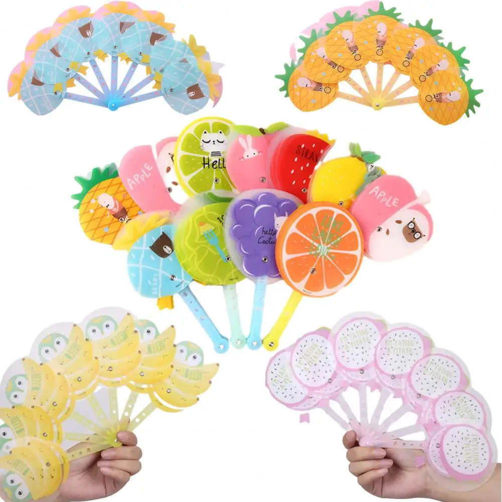 2Pcs Folding Fan Cartoon Fruit Folding Fruit Theme Folding Fan Handheld Fan Summer Cooling Fans for Children Gift