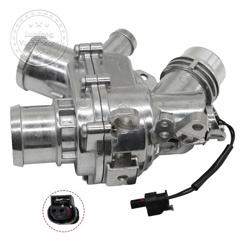 

P/N: LR062498, AJ813986 AJ813902 AJ814048 - Aluminum Coolant Thermostat for Jaguar F-PACE, F-TYPE X760, XF, XJ; Land Rover LR4