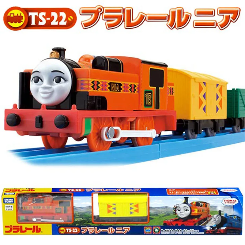 TAKARA TOMY toy car Thomas Train TS-22 Nia model track Hurricane and Frankie, children's educational toys, gifts for friends.