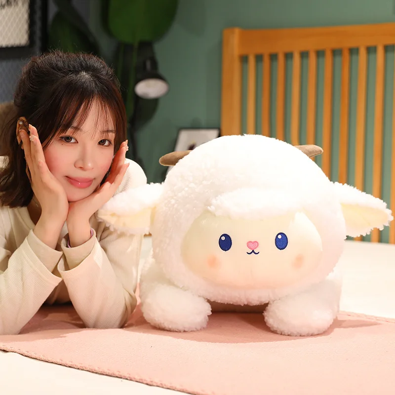 

55/70cmLovely Sheep Stuffed Animals Throw pillows Side Sleeping Body PillowLong Pillow Children Adult Birthday Present Cute Gift