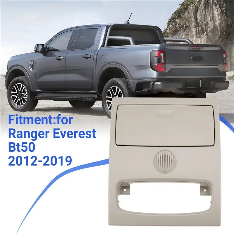 Beige Roof Reading Lights Cover Spectacle Case Trim For Ford Ranger Everest Mazda Bt50 2012-2019 CN15-A519A58-AA-A28K