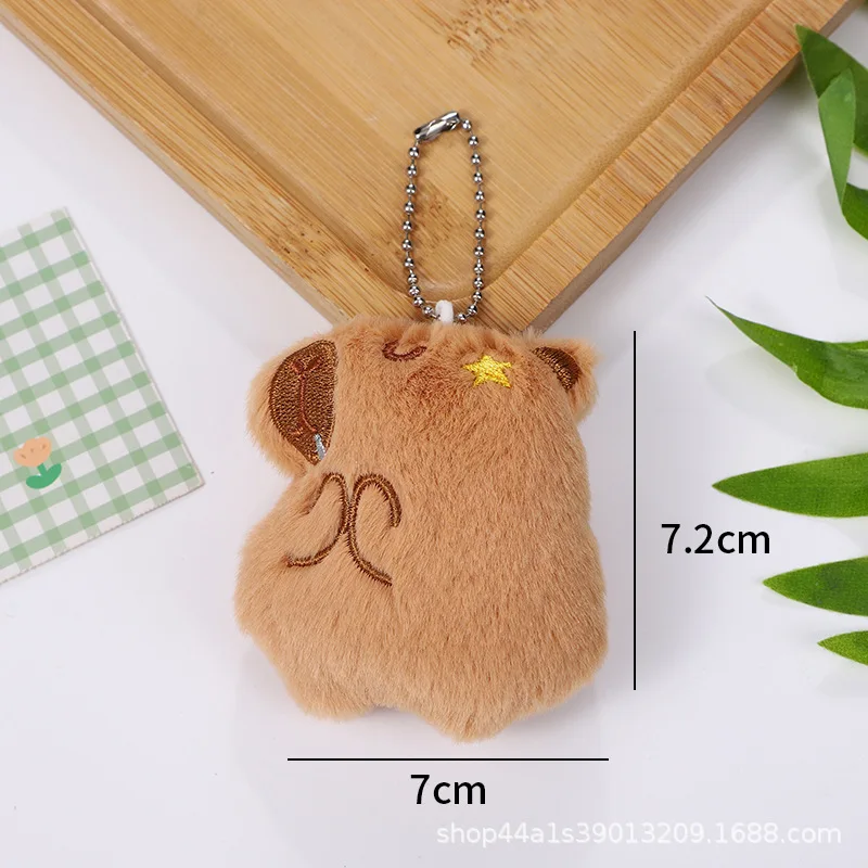 Leuke Capybara Pluche Hanger Cartoon Capybara Gevulde Pop Sleutelhanger Autosleutel Ring Rugzak Tas Decor Kids Gift