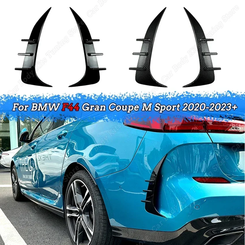 

For BMW 2 Series F44 Gran Coupe M Sport 2020-2023+ Rear Bumper Splitter Lip Body Kit Spoiler Air Vent Cover Canard ABS Sticker