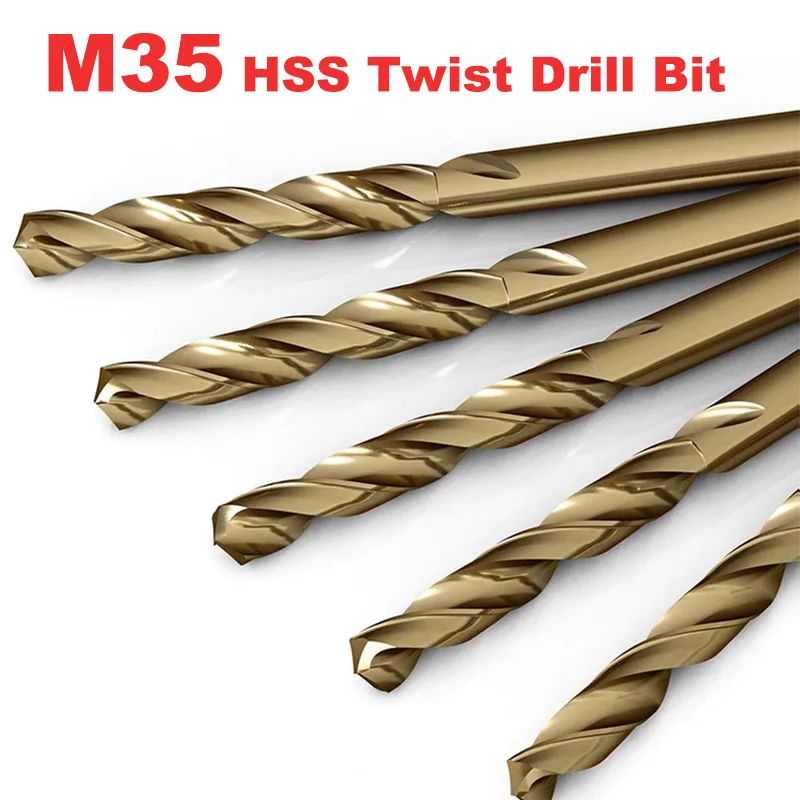 

1-5 Pcs HSS Twist Drill Bit Set M35 Cobalt 1-13mm High Speed Steel Drill Bits for Hard Metal and Stainless Steel Iron Drilling