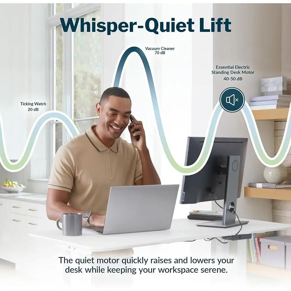 Height Adjustable Electric Standing Desk Programmable Desk with Quiet Motorized Function Ergonomic Office Desk Home Workstation