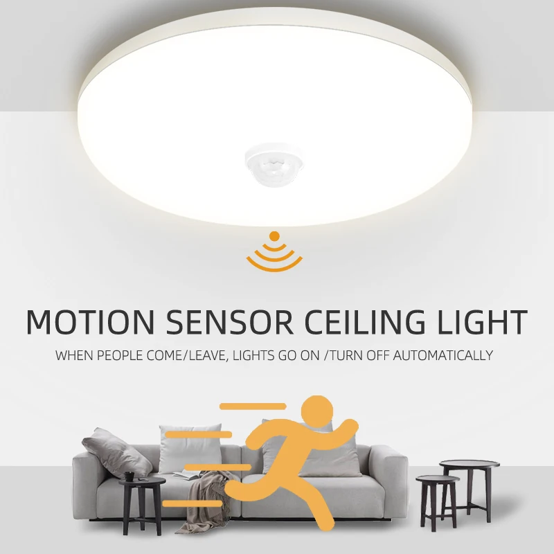 Radar LED Ceiling Lights LED PIR Motion Sensor Light Hanging Night Light For Room Hallways Smart Ceiling Lamp With Radar Lights