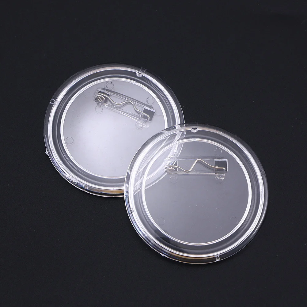 15 st Transparante Broche 6 Cm Pin Badges Diy Naam Badge Plastic Knop Decor Voor Kleding Ambachten Handgemaakte Sieraden Gift Accessoire