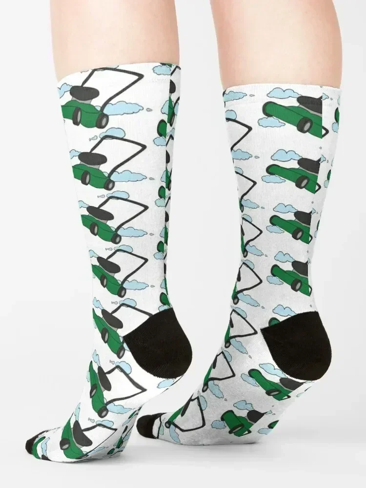 Lawn Mower In The Sky Socks hip hop cute moving stockings cotton Socks Male Women's