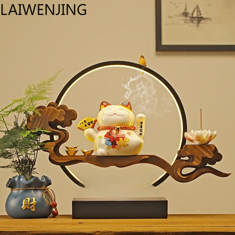 

MJY Creative Lucky Cat Waving Ornament Opening Office Store Cashier Front Desk Household