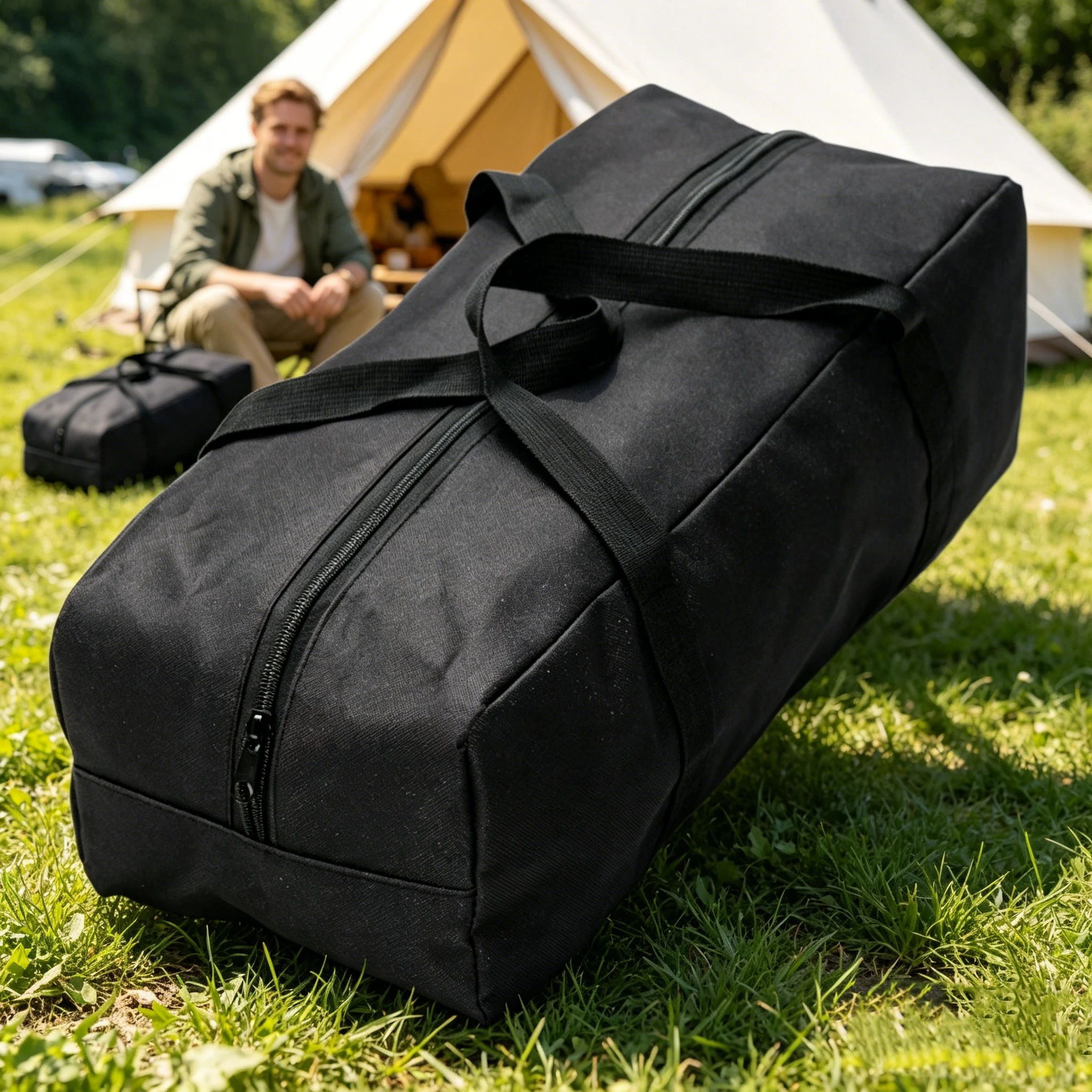 Bolsa de armazenamento grande, bolsa de armazenamento de tecido oxford, bolsa de armazenamento de ferramentas, bolsa de armazenamento de suprimentos ao ar livre, bolsa de armazenamento de barraca