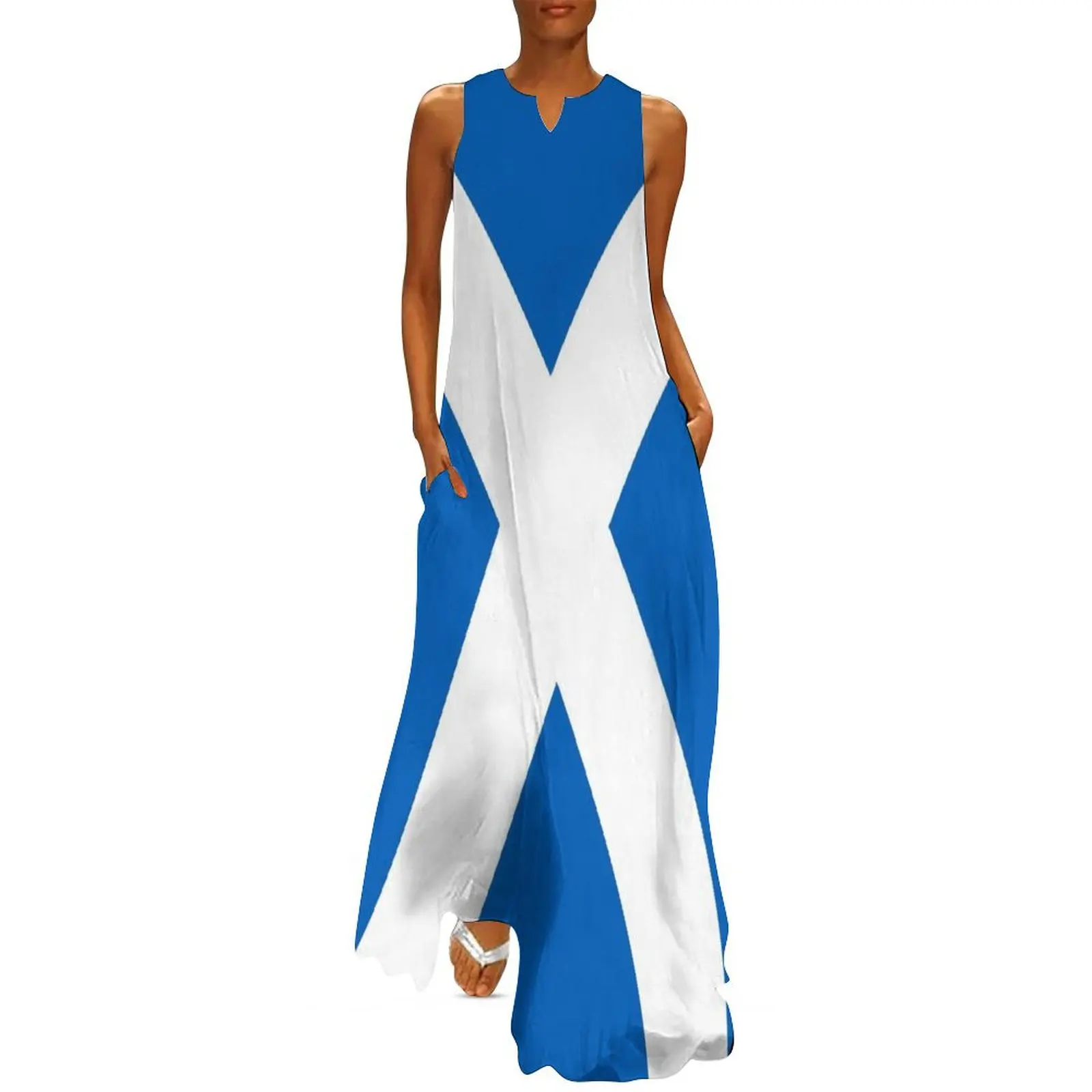 

Flag of Scotland - Scottish Flag Long Dress Beachwear Elegant gowns Dress