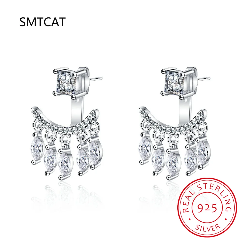 2CTTW 5MM GRA Full Moissanite Stud Earrings for Women Sparkling D Color Lad Diamond 925 Sterling Silver Jewelry Wholesale